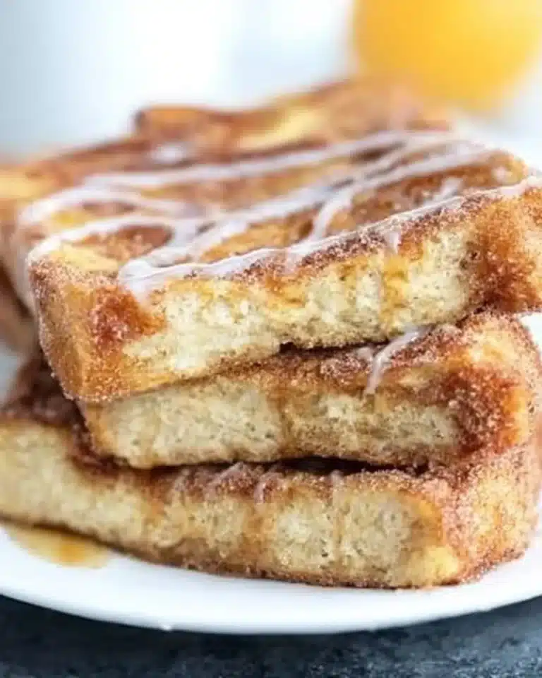 Delicious Churro French Toast topped with cinnamon and sugar