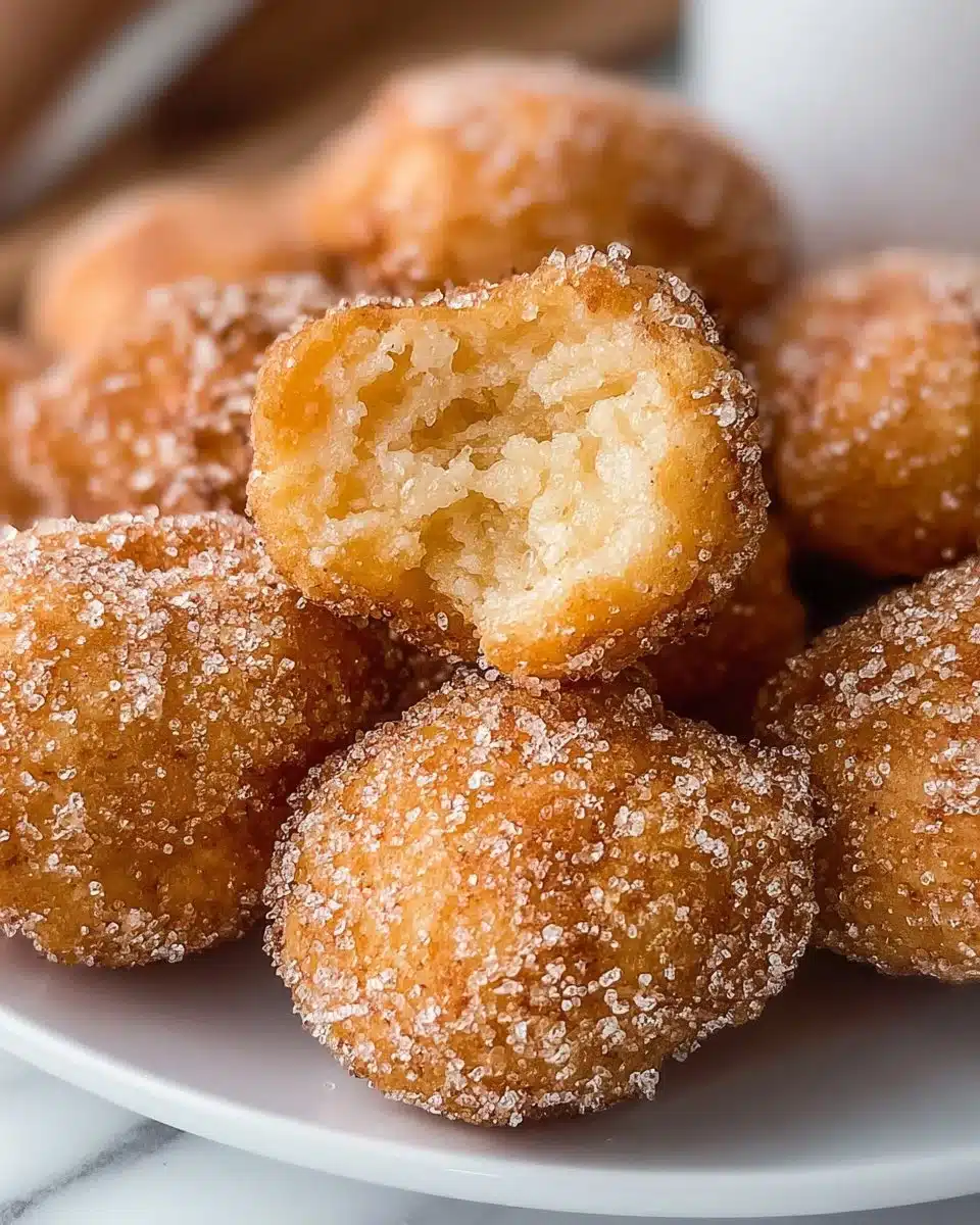 Delicious churros poppers served with chocolate dipping sauce.
