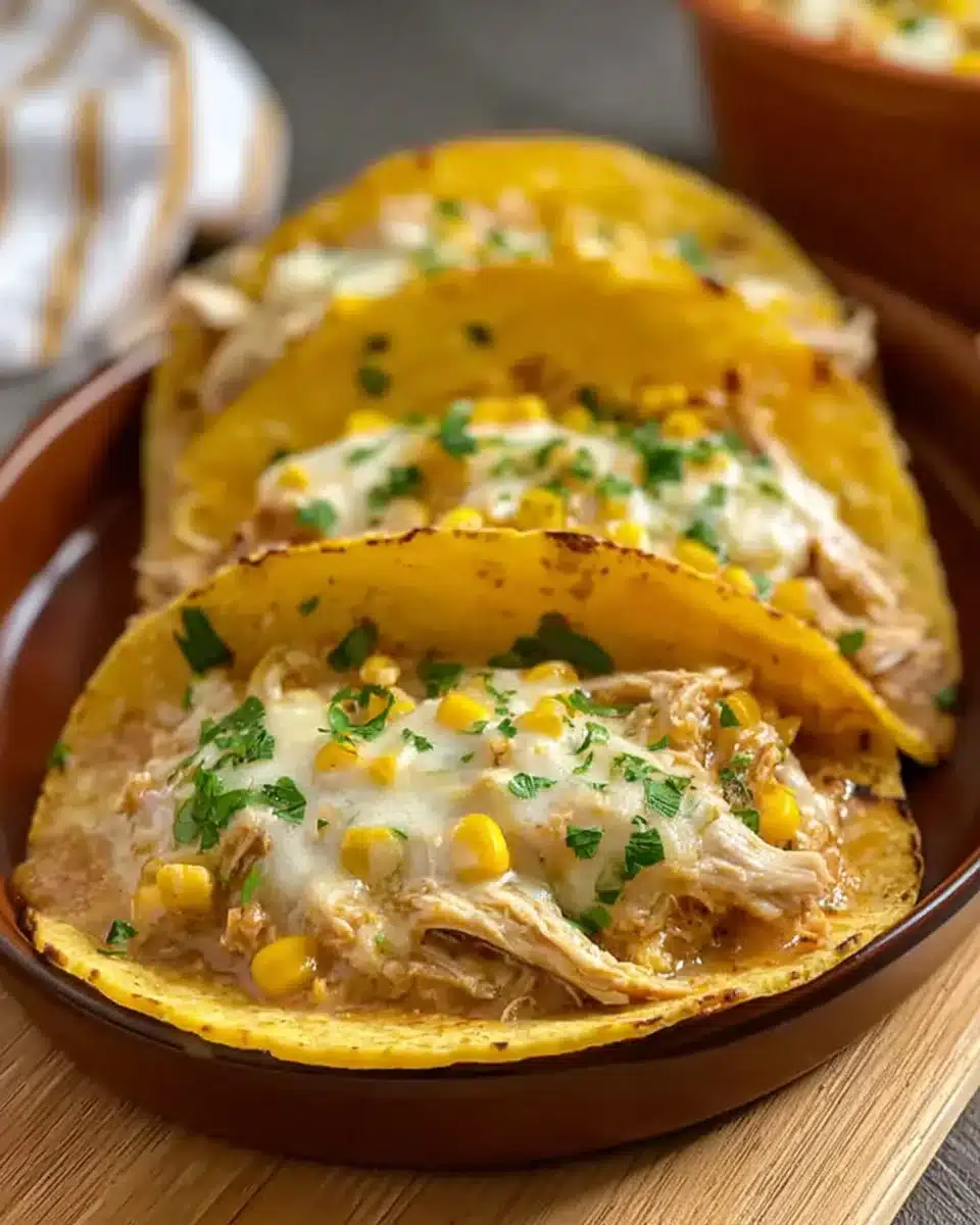 Corn Tortilla White Chicken Chili Tacos