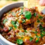 Delicious crockpot refried beans recipe prepared with fresh ingredients