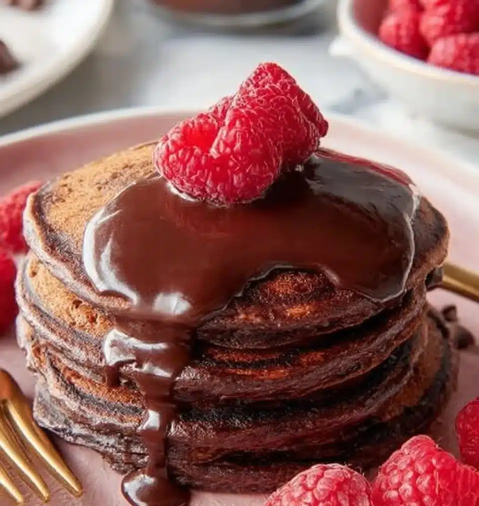 Double Chocolate Morning Pancakes