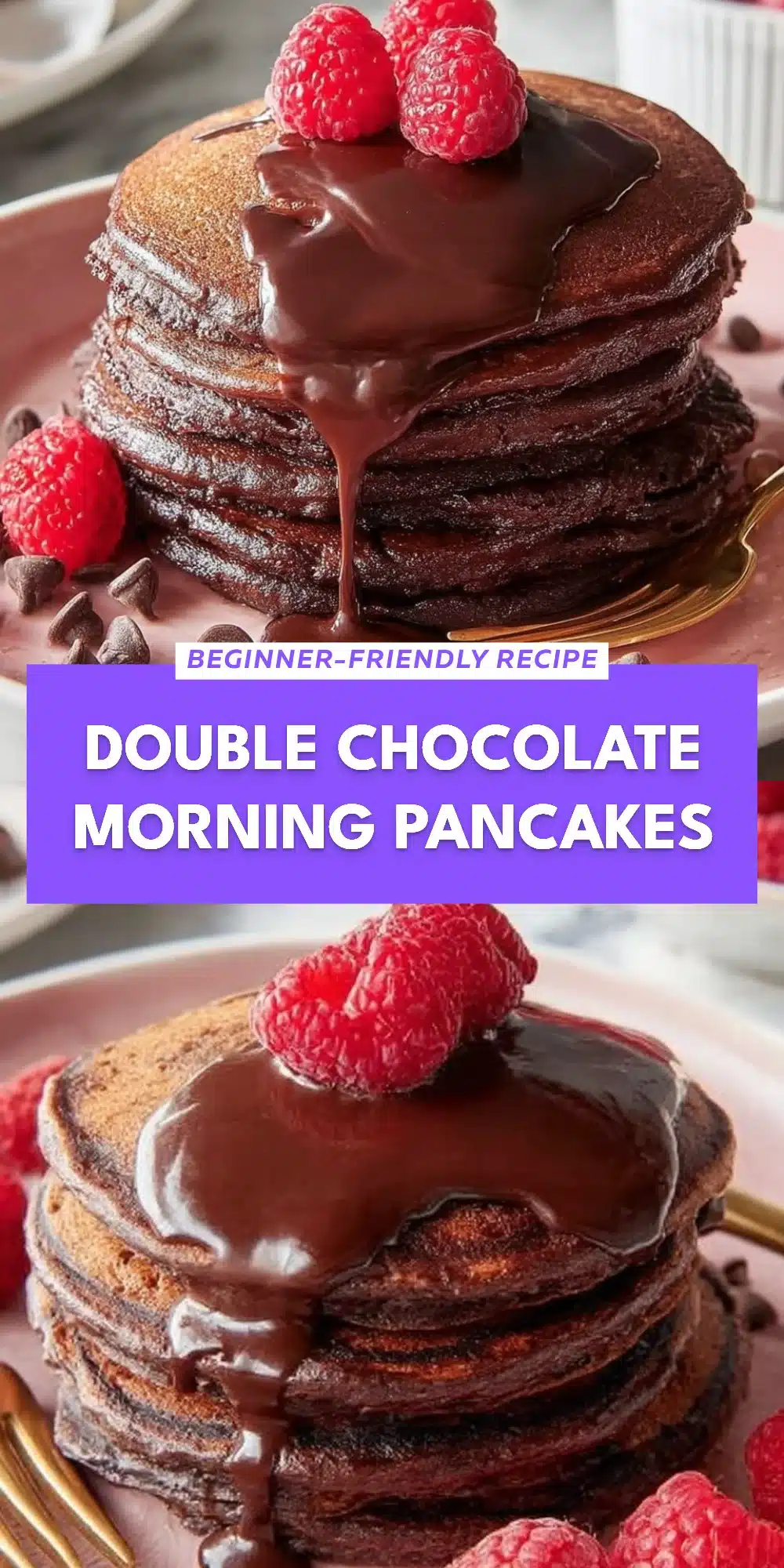 Double Chocolate Morning Pancakes