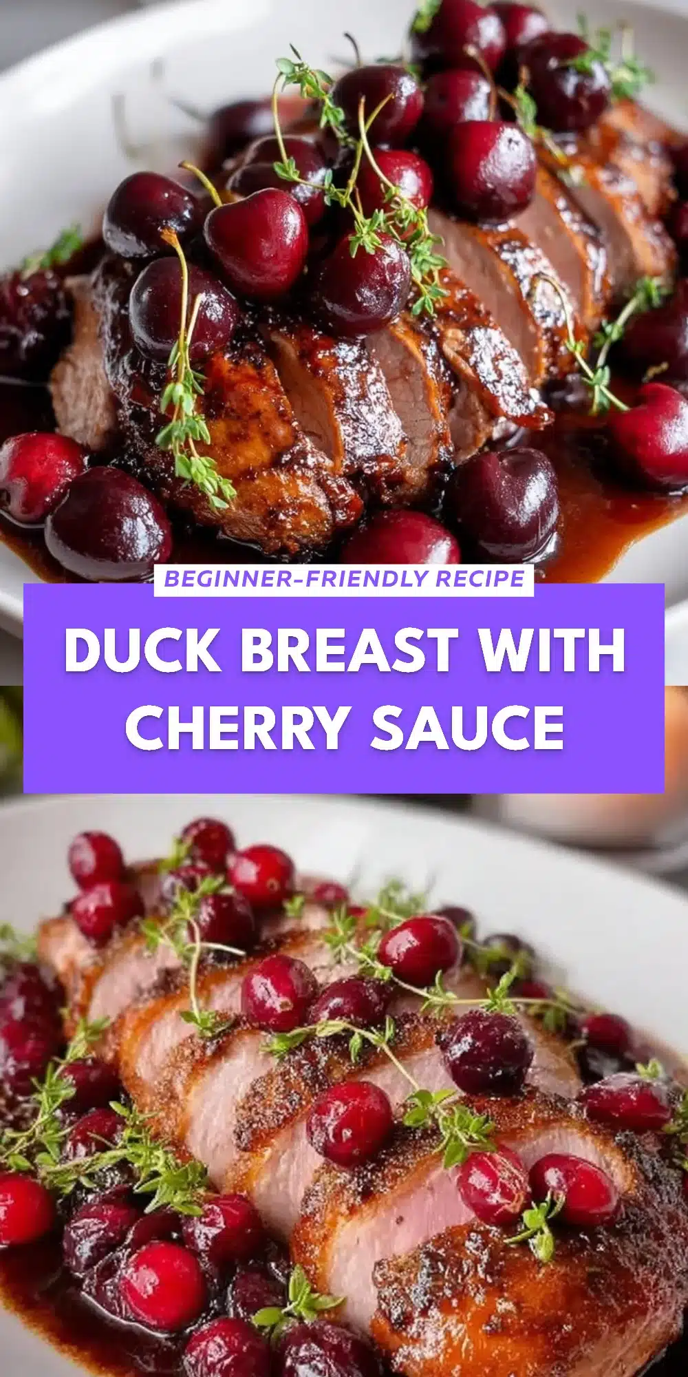 Duck Breast with Cherry Sauce