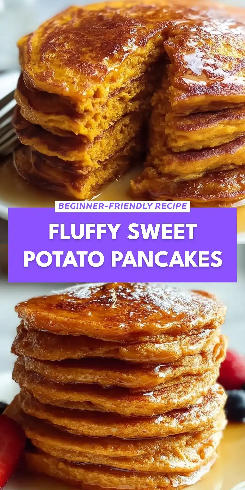 Fluffy Sweet Potato Pancakes
