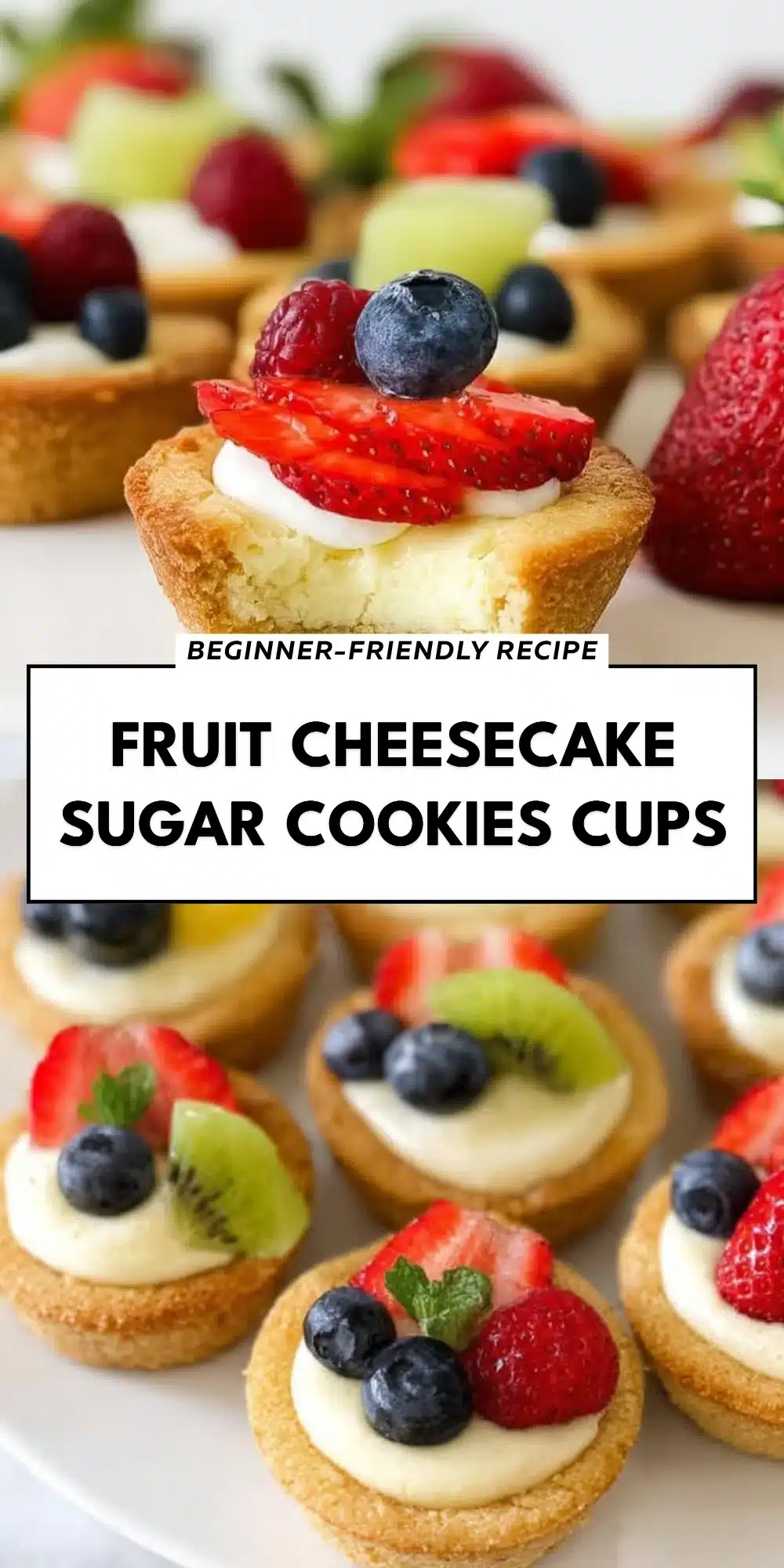 Fruit Cheesecake Sugar Cookies Cups