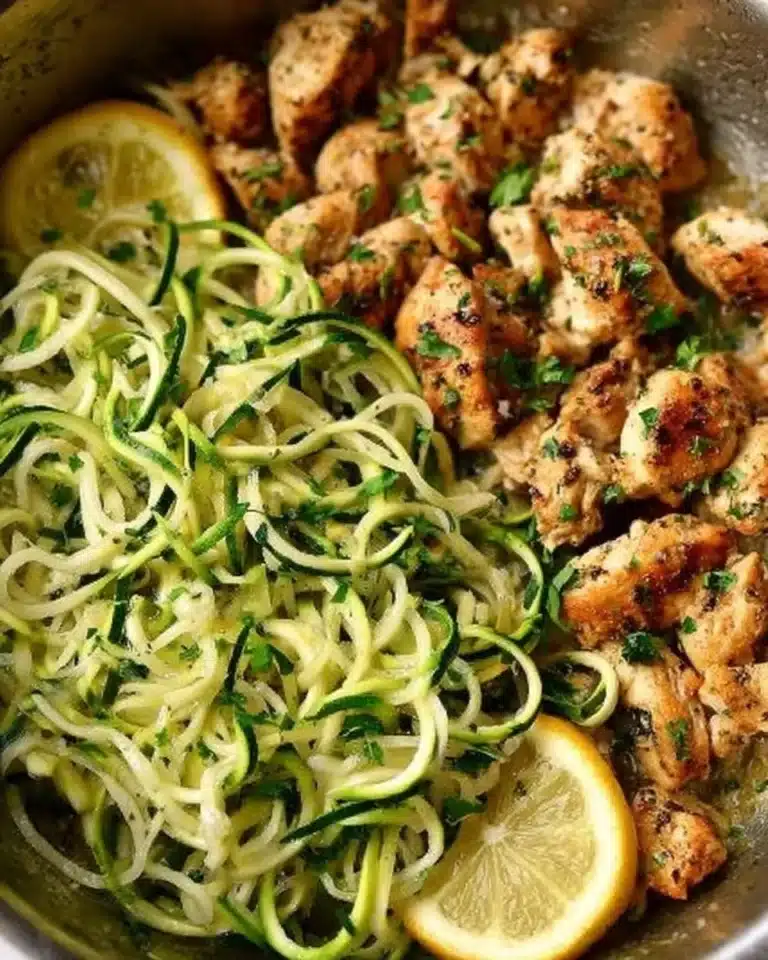 Delicious Garlic Butter Chicken served with herbs and spices