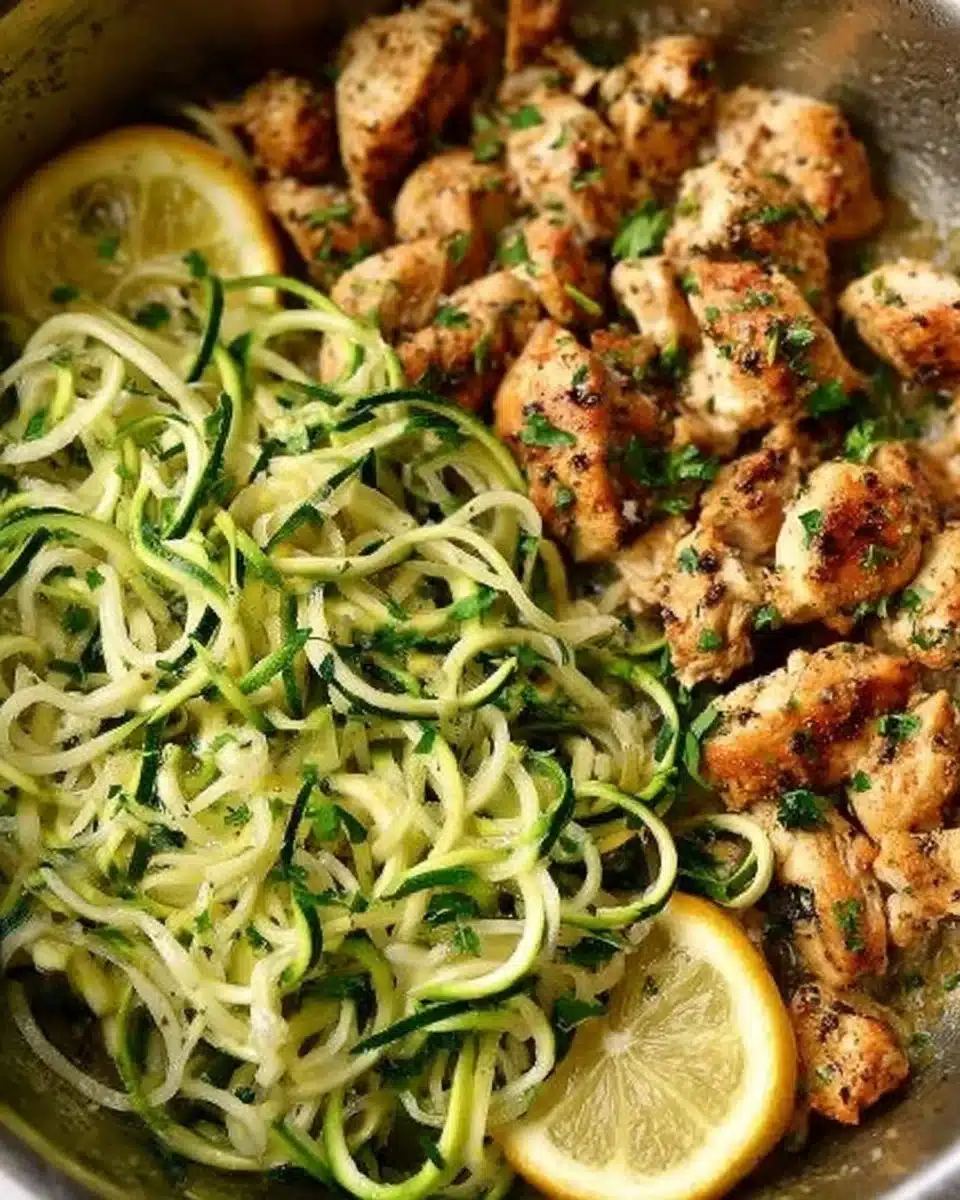 Delicious Garlic Butter Chicken served with herbs and spices