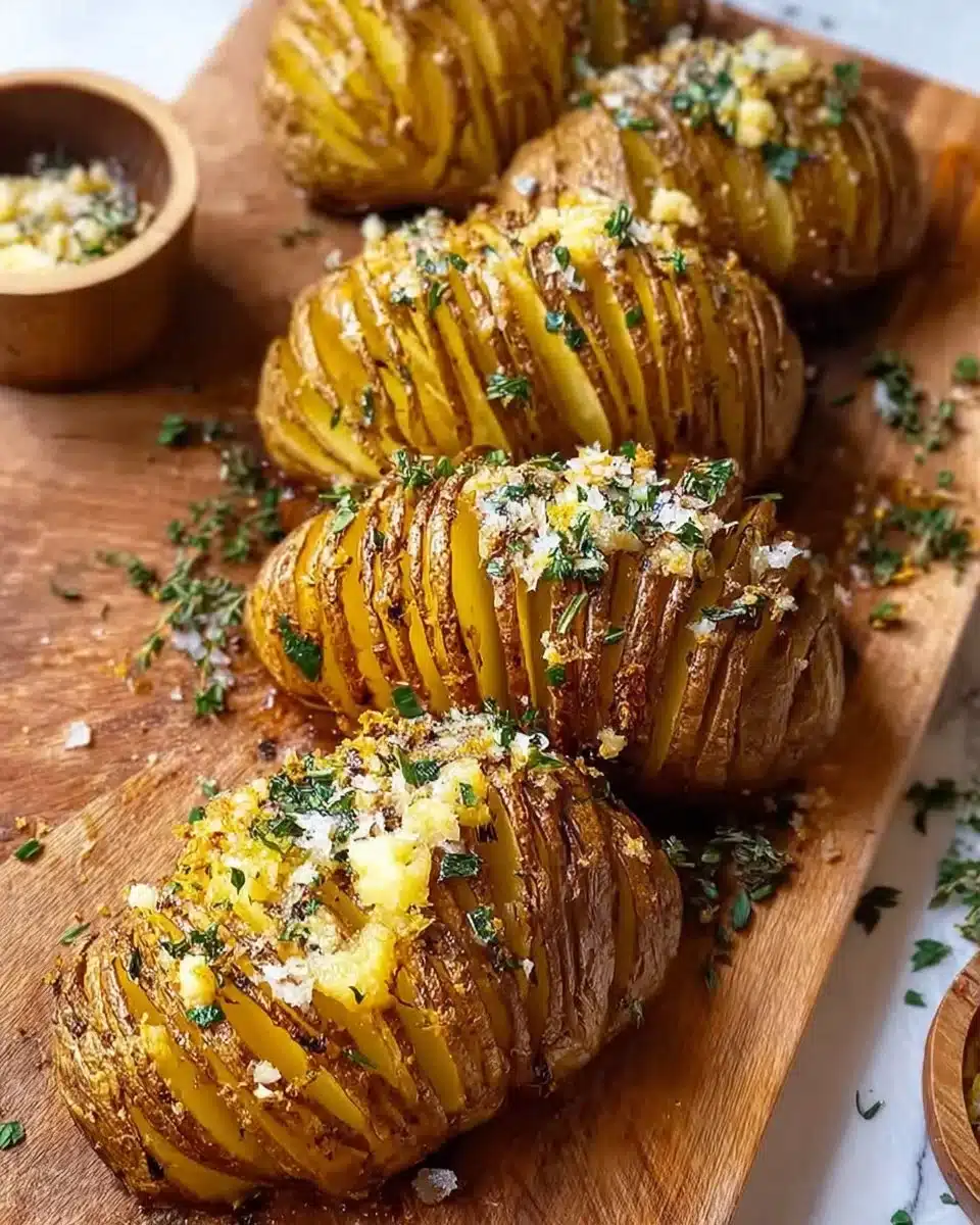 Garlic Butter Hasselback Potatoes
