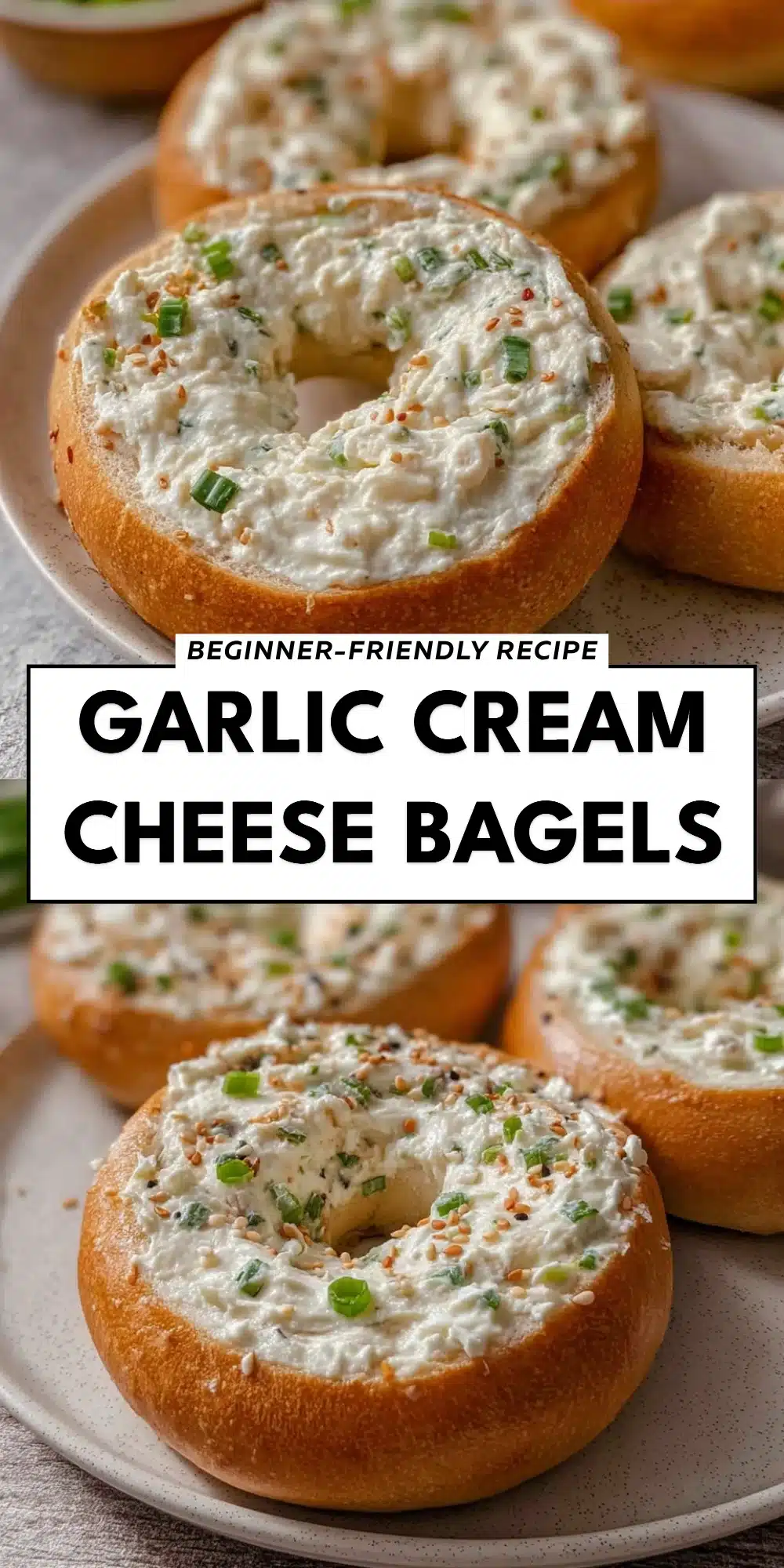 Garlic Cream Cheese Bagels