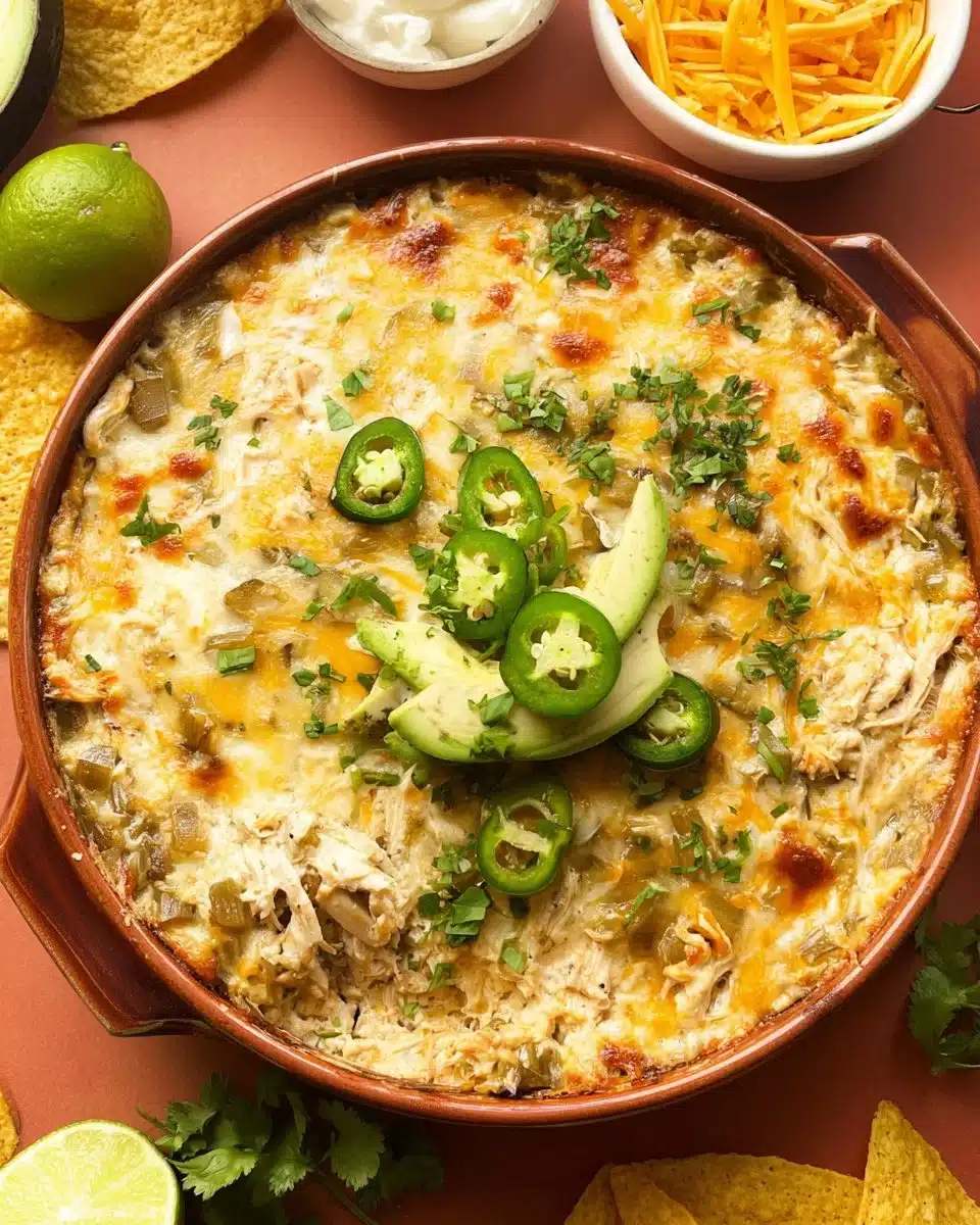 Green Chile Chicken Enchilada Dip