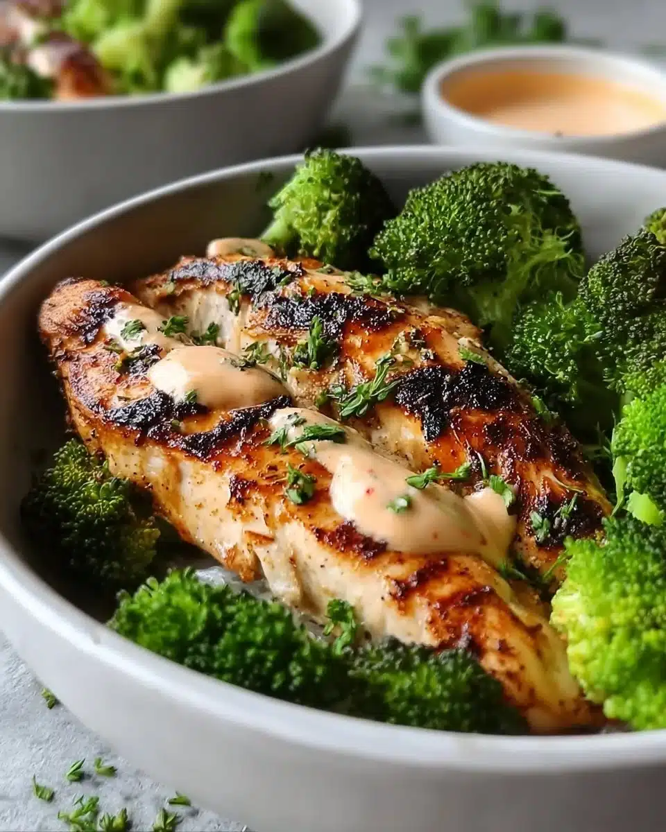 Grilled Chicken and Broccoli Bowl