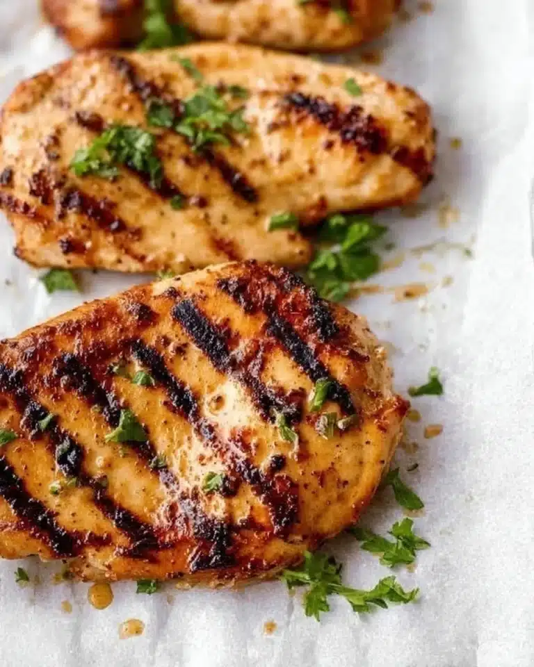 Grilled honey mustard chicken served with fresh vegetables on a plate