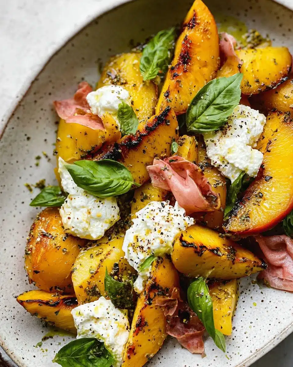 Grilled Peach and Burrata Salad