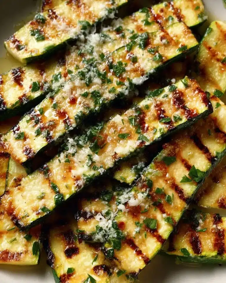 Deliciously grilled zucchini slices on a plate, showcasing a healthy summer dish.