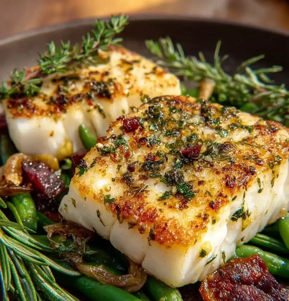 Pan-Seared Halibut with Lemon Garlic Butter