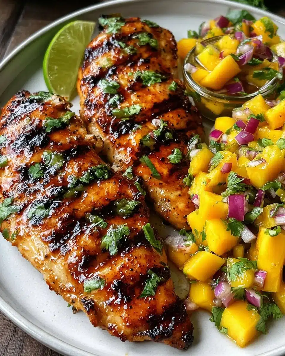 Honey Lime Chicken with Mango Salsa