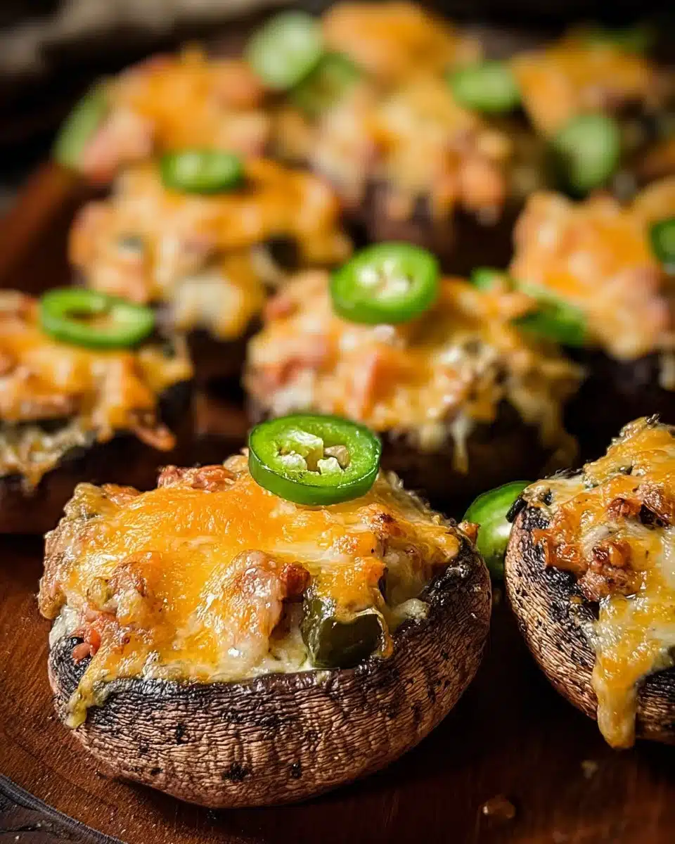 Jalapeño Popper Mushrooms