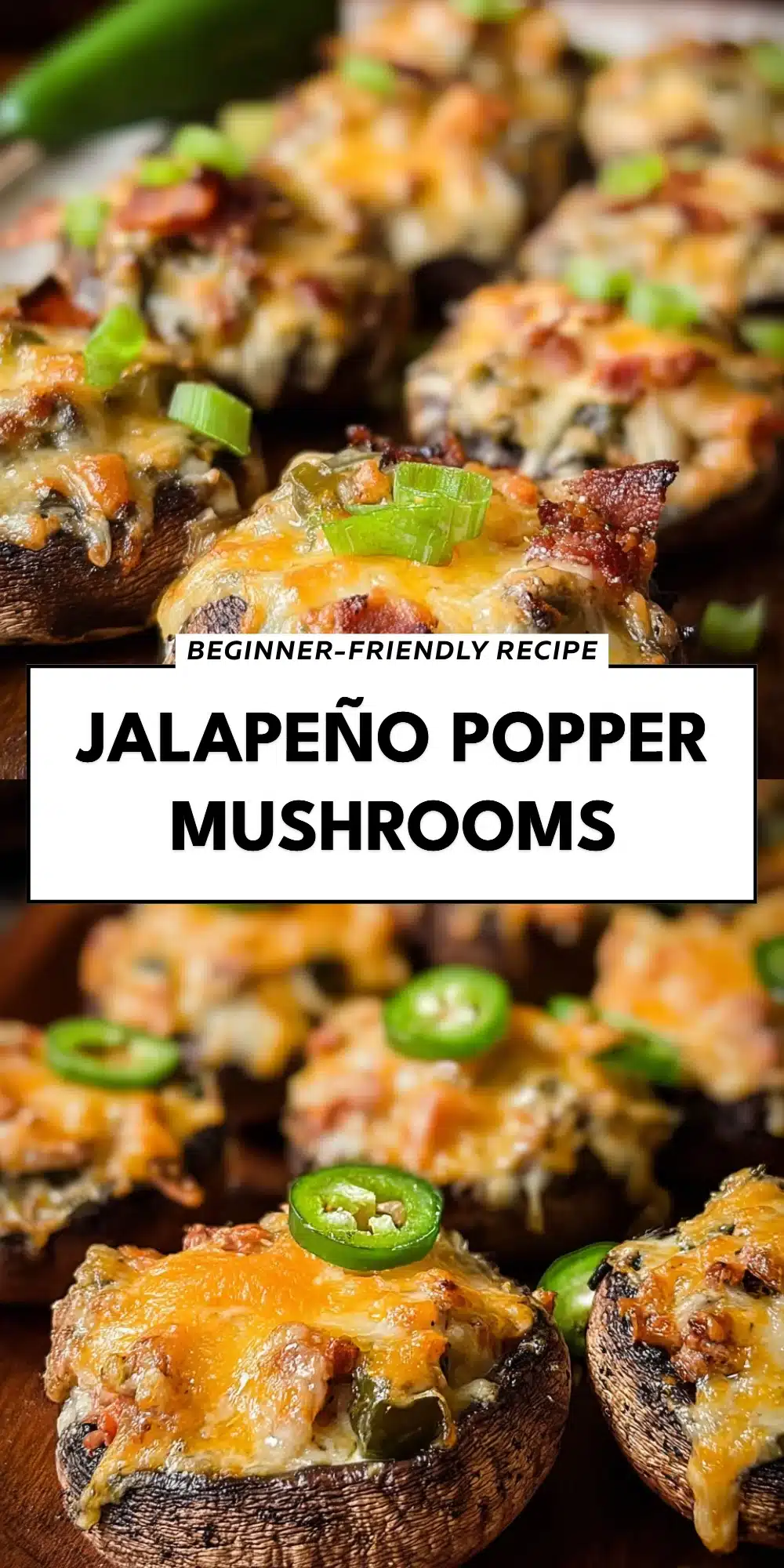 Jalapeño Popper Mushrooms