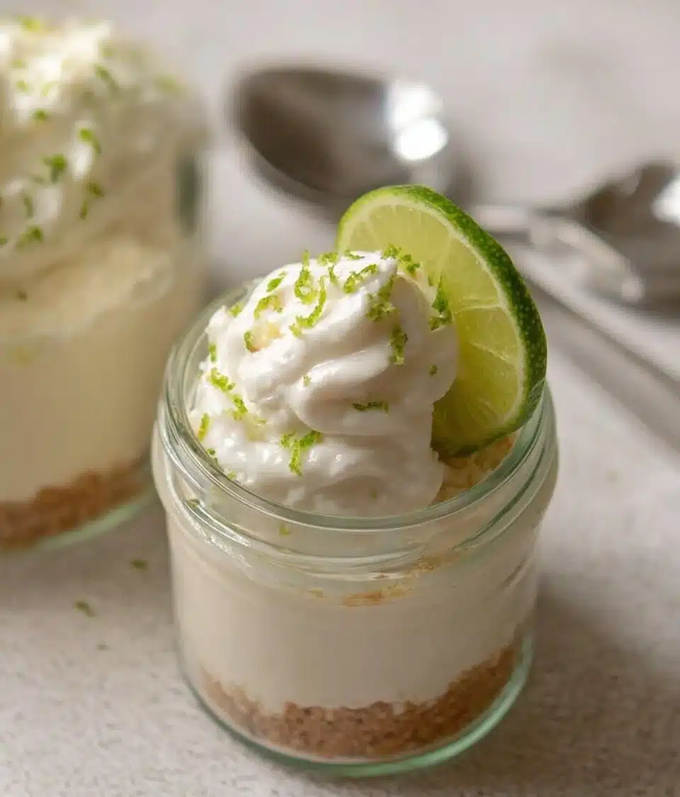 Key Lime Pie Mason Jar Desserts (no bake)
