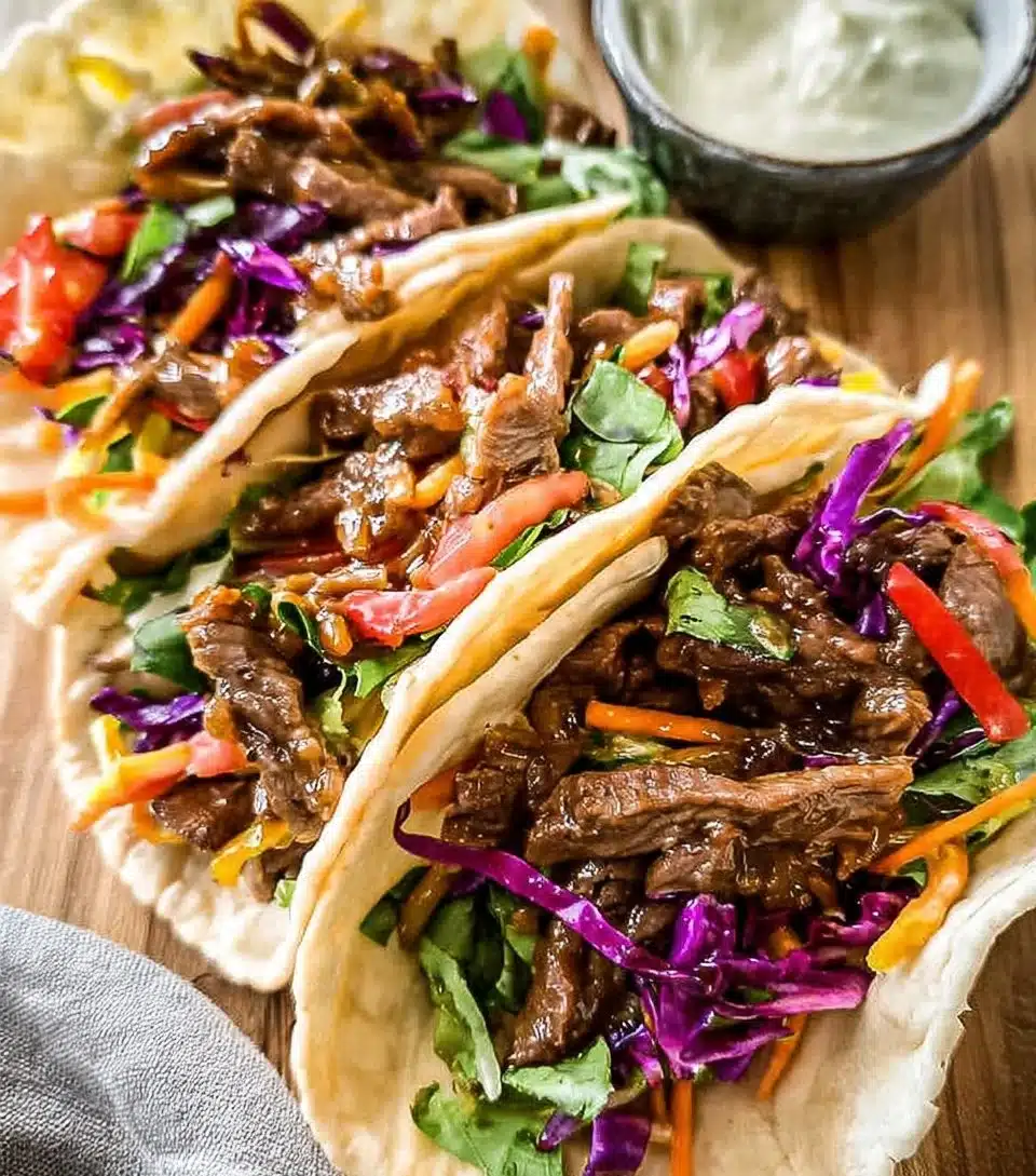 Korean BBQ Beef Tacos