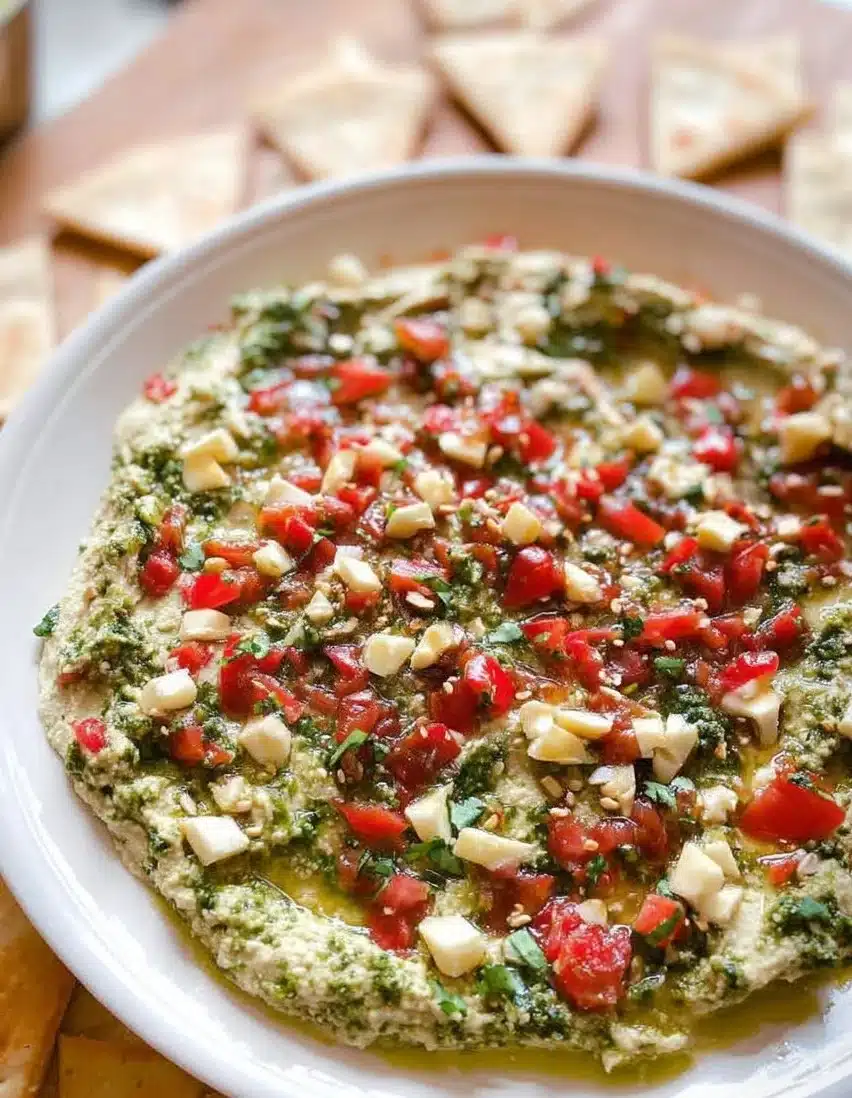 Layered Pesto Appetizer Dip