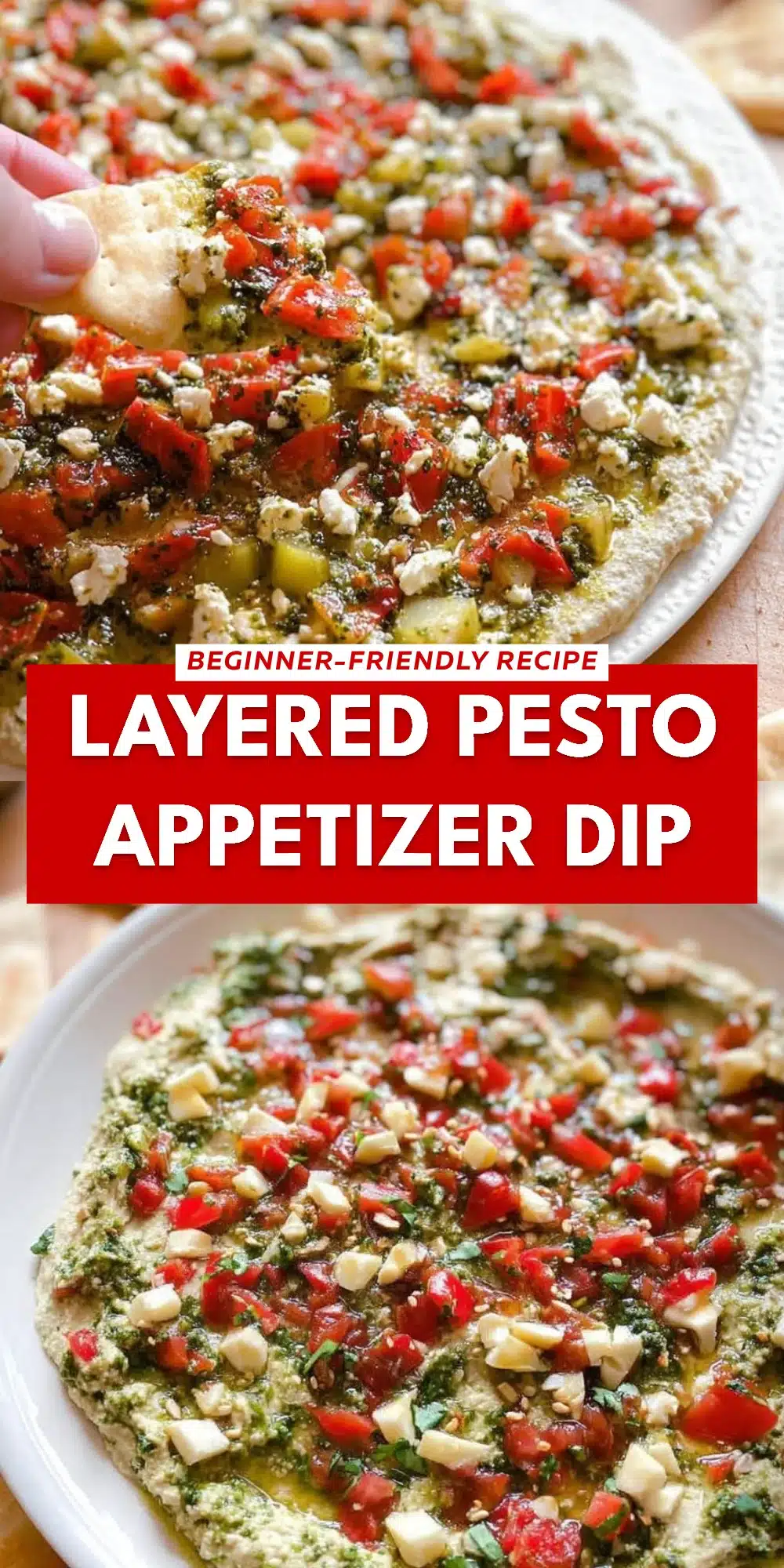 Layered Pesto Appetizer Dip