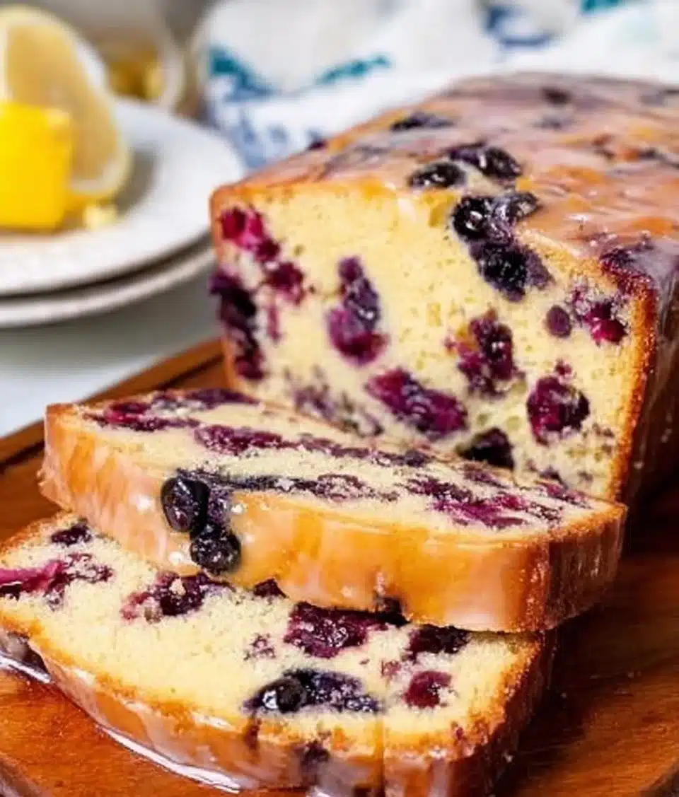 Lemon Blueberry Ricotta Pound Cake