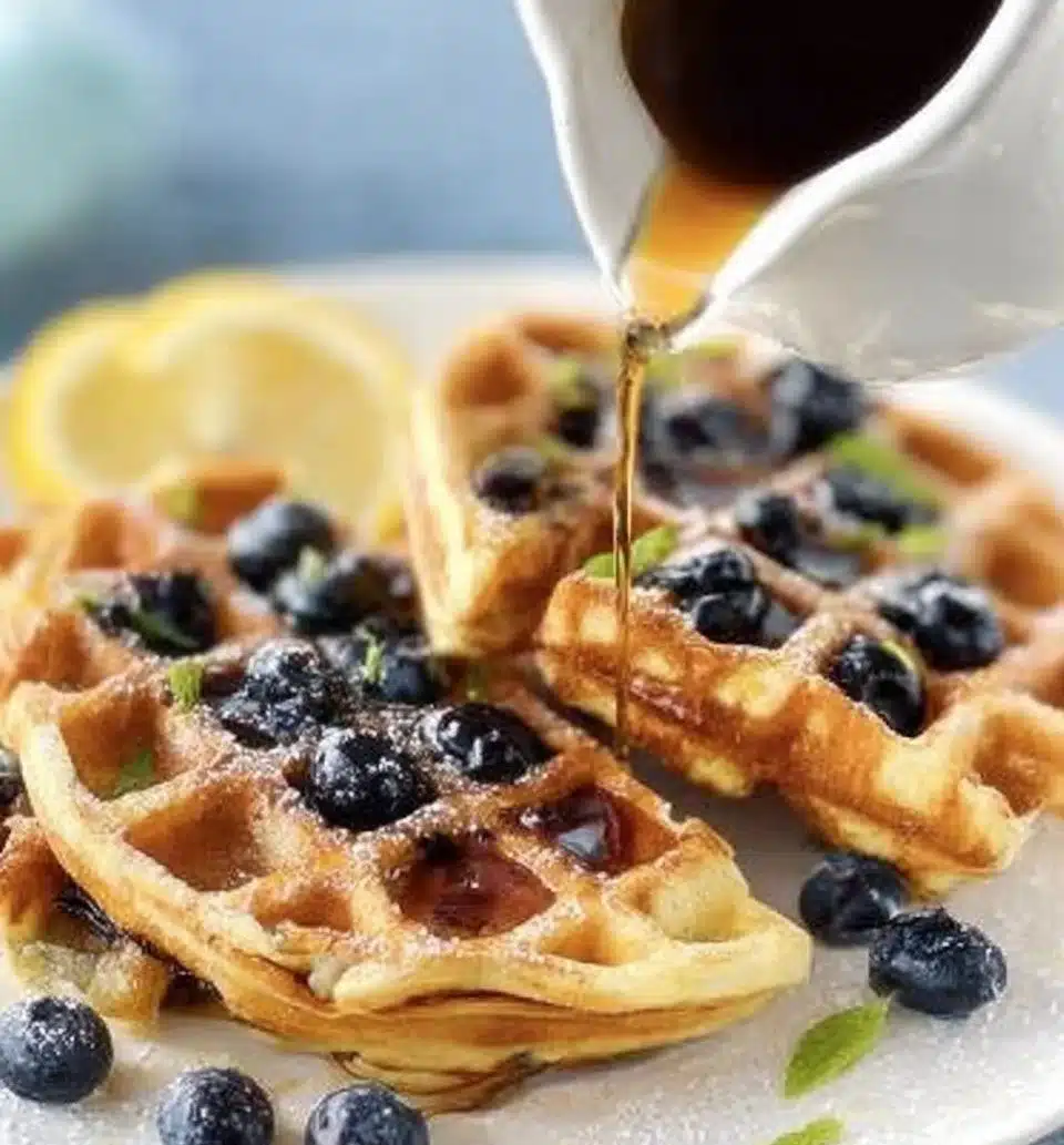 Lemon Blueberry Waffles