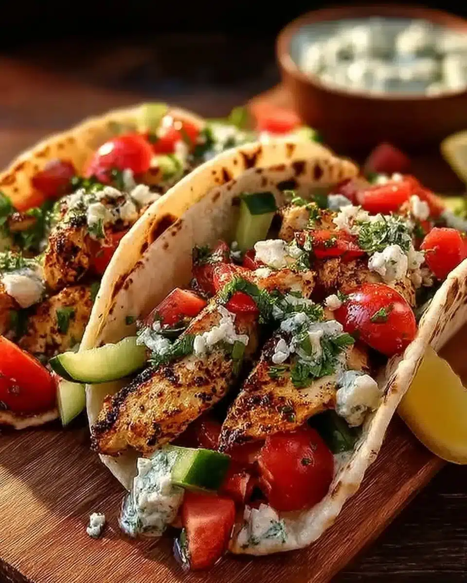 Quick Mediterranean Chicken Tacos