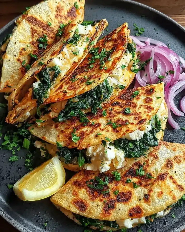 Delicious Mediterranean Quesadilla with fresh ingredients and vibrant colors.