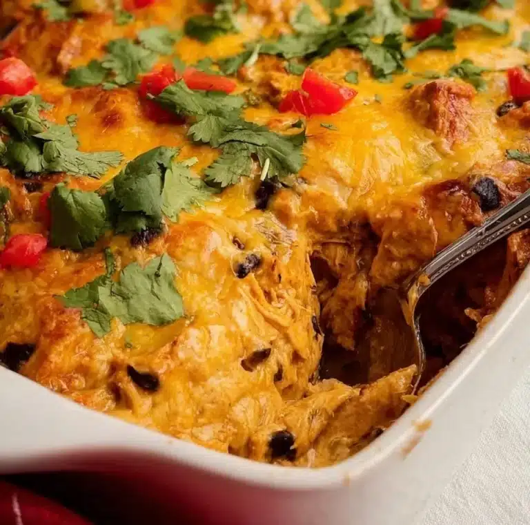 Mexican Chicken Casserole dish with vibrant colors and ingredients
