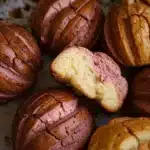 Freshly baked Mexican sourdough shells with a golden crust