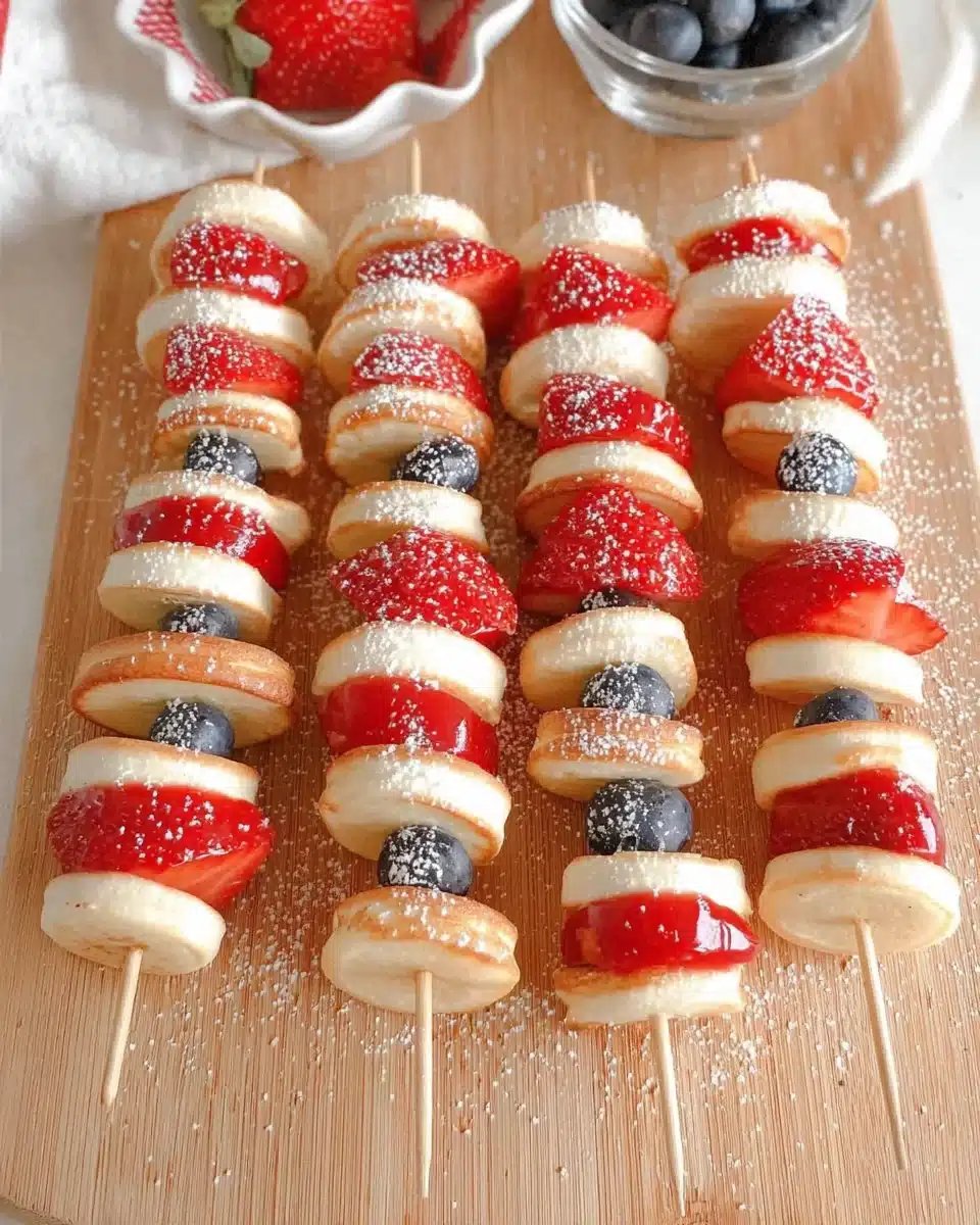 Easy Mini Pancake Skewers