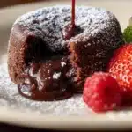 Delicious molten lava cake with a rich chocolate center