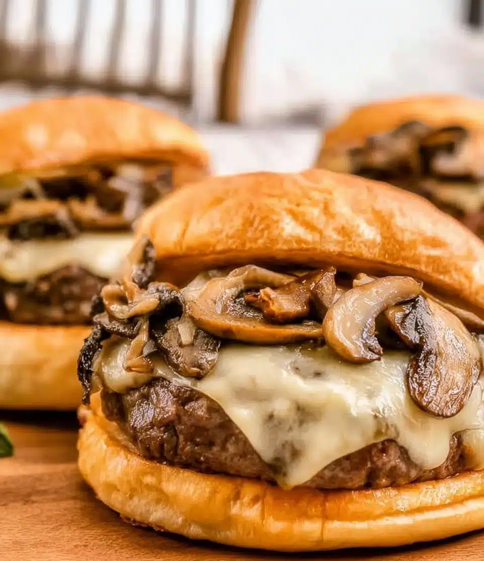 Mushroom and Swiss Burger