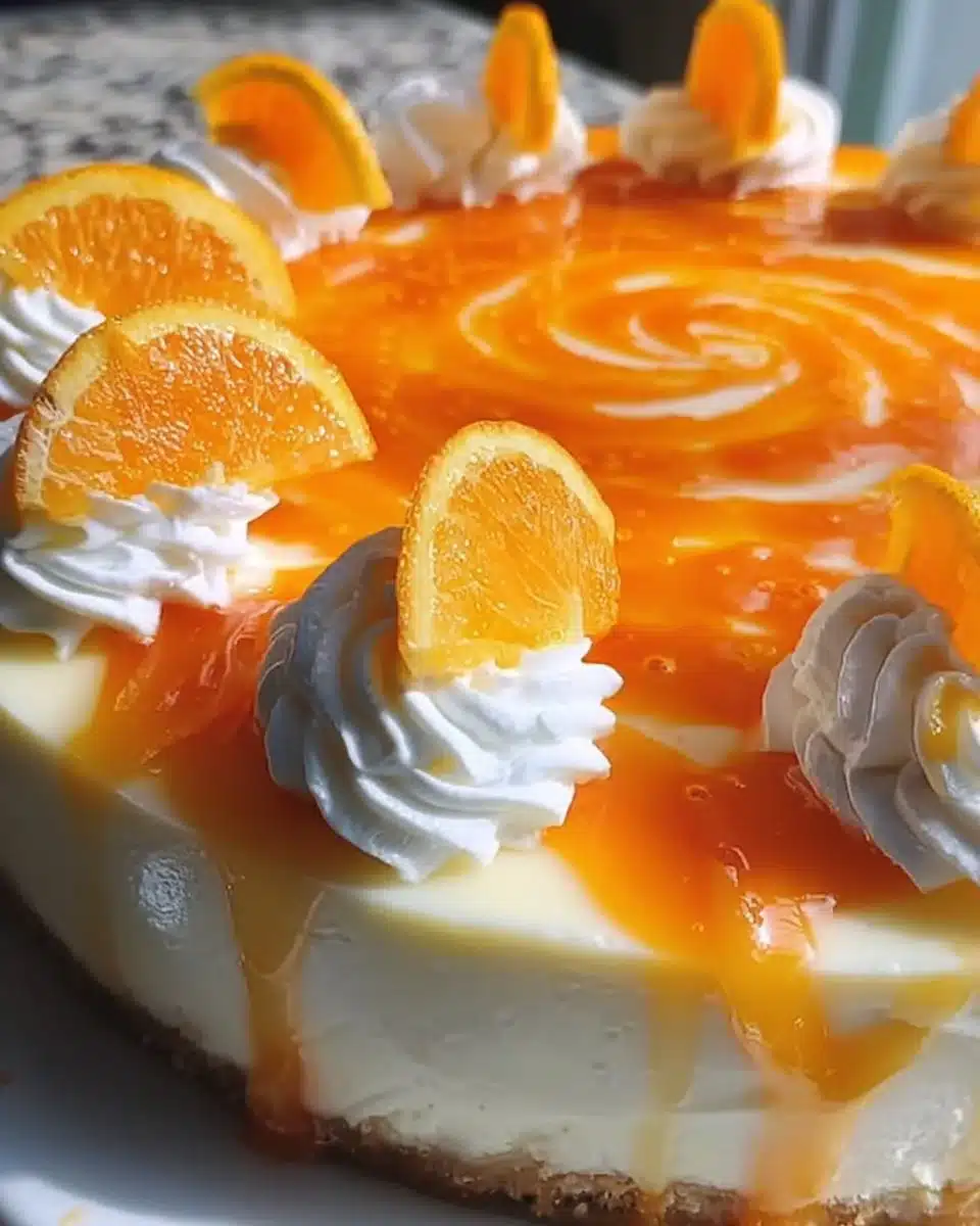 No-Bake Orange Creamsicle Cheesecake