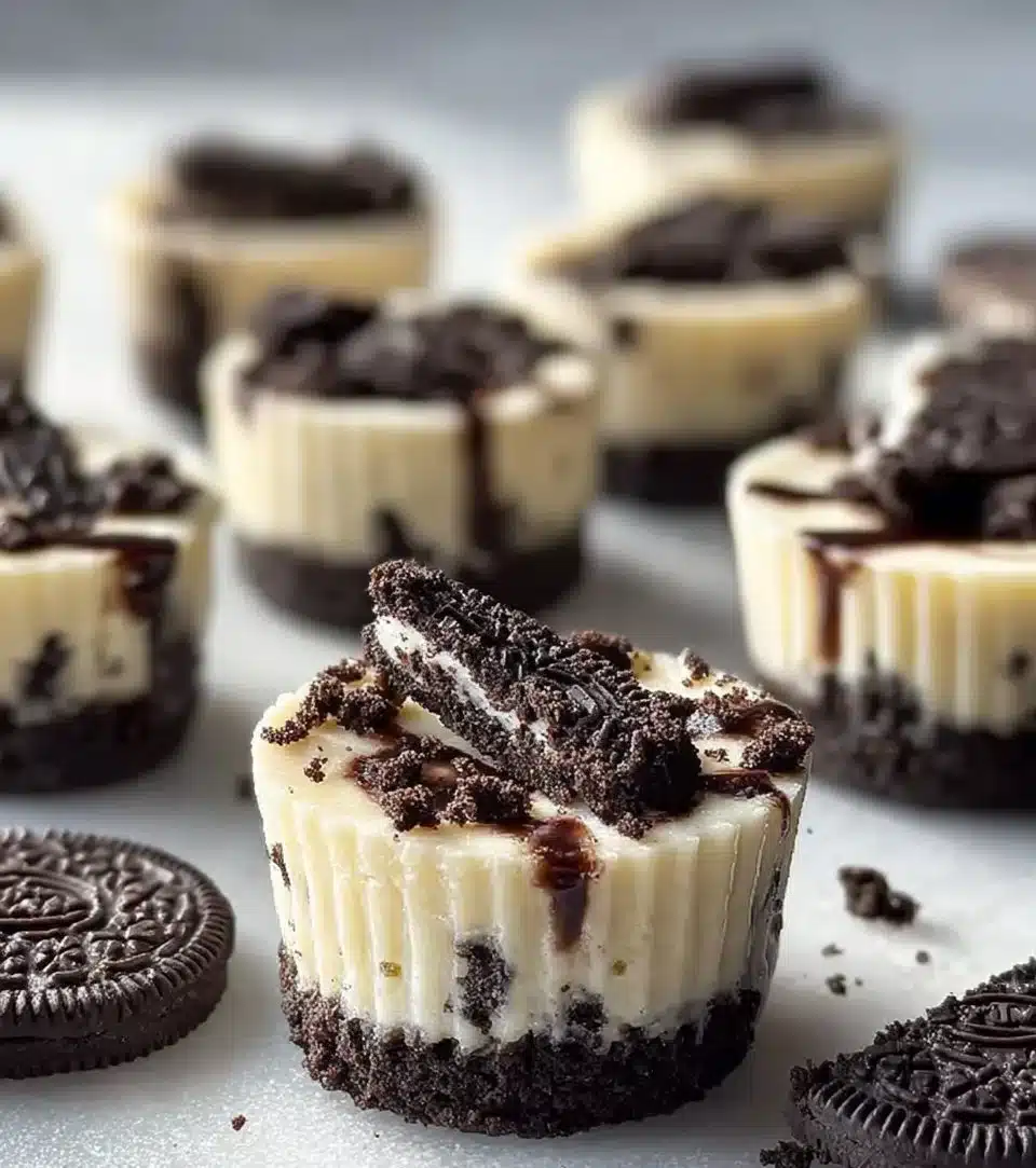 Creamy Oreo Mini Cheesecake Bites