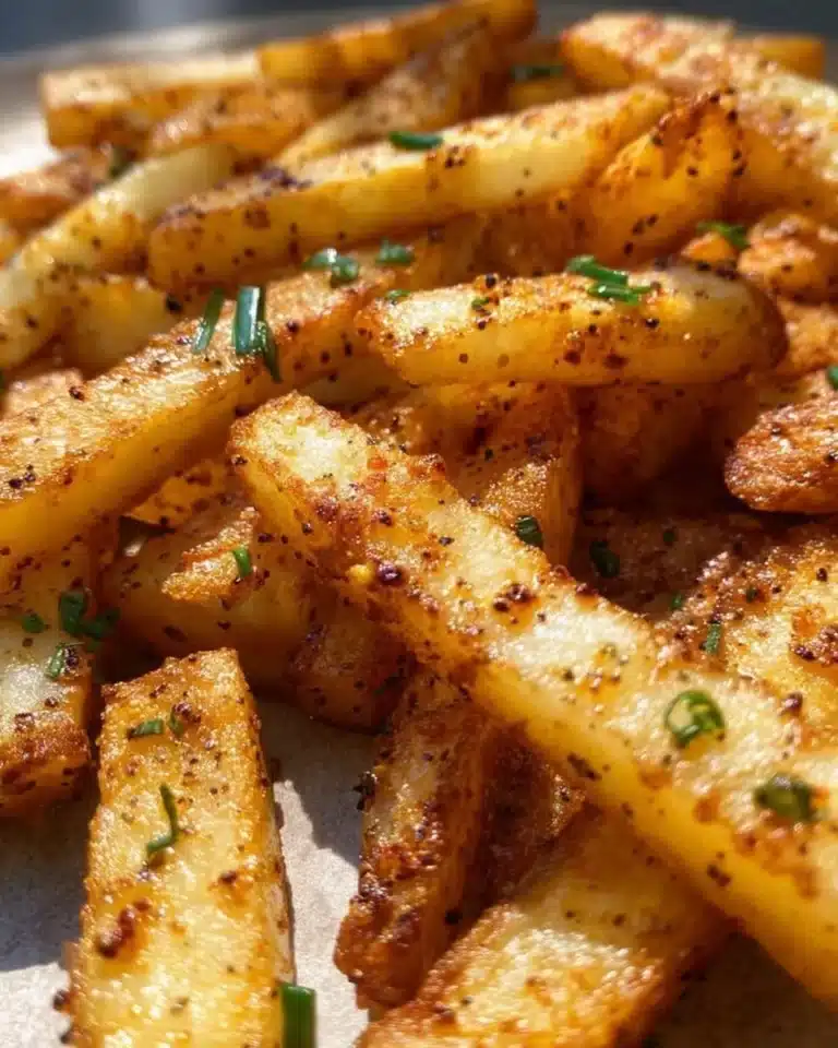 Healthy oven roasted jicama fries served in a bowl