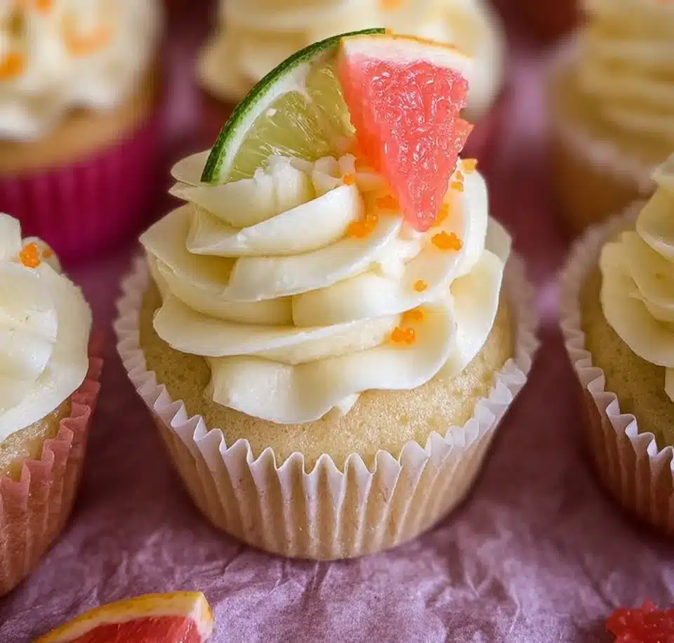 Delicious Paloma Cupcakes decorated with vibrant frosting and toppings