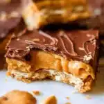 Peanut Butter Lunch Lady Bars topped with chocolate drizzle