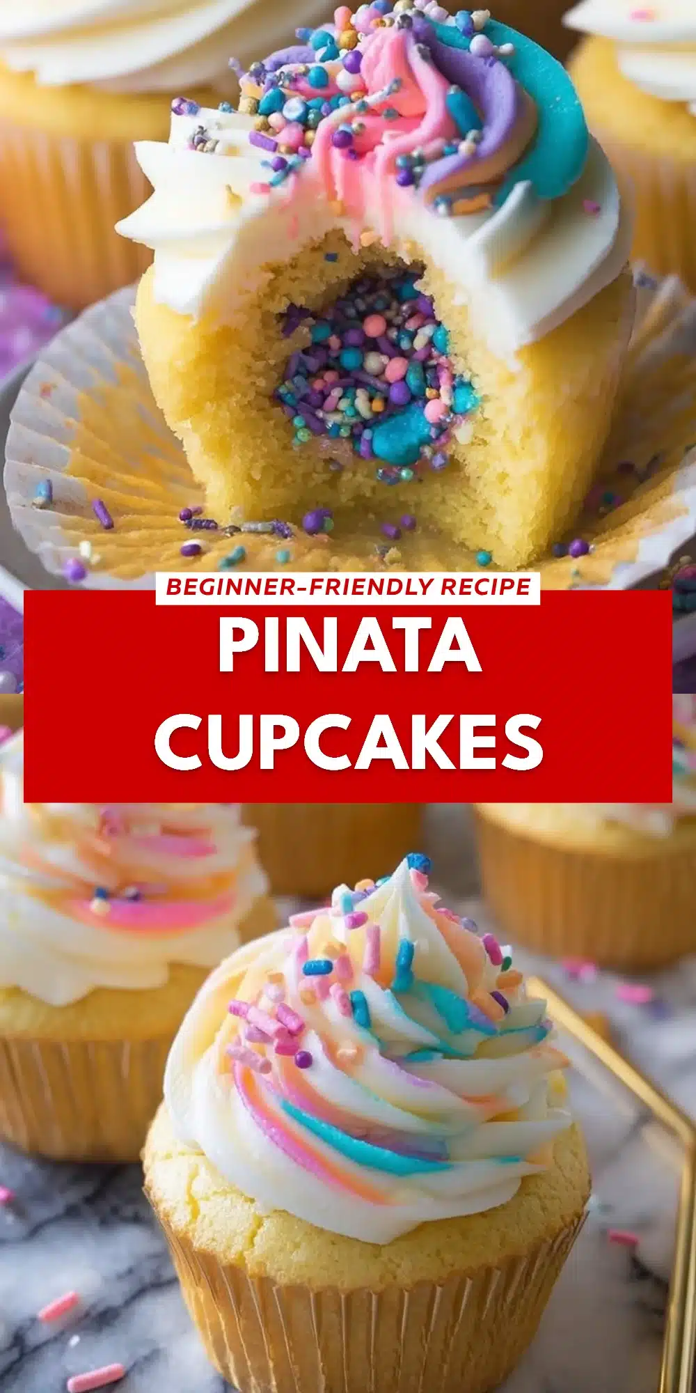 Pinata Cupcakes
