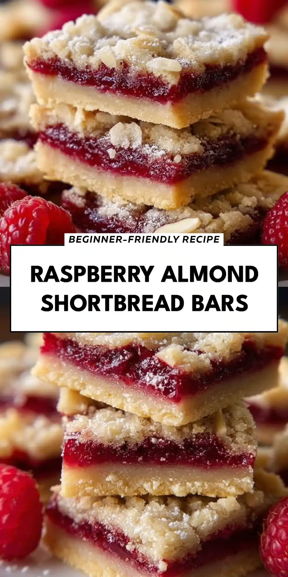 Raspberry Almond Shortbread Bars
