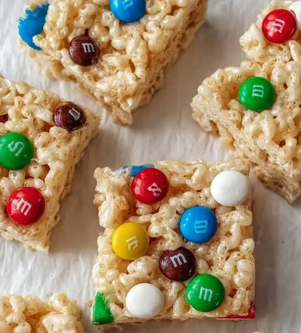 Fun Rice Krispies with M&Ms