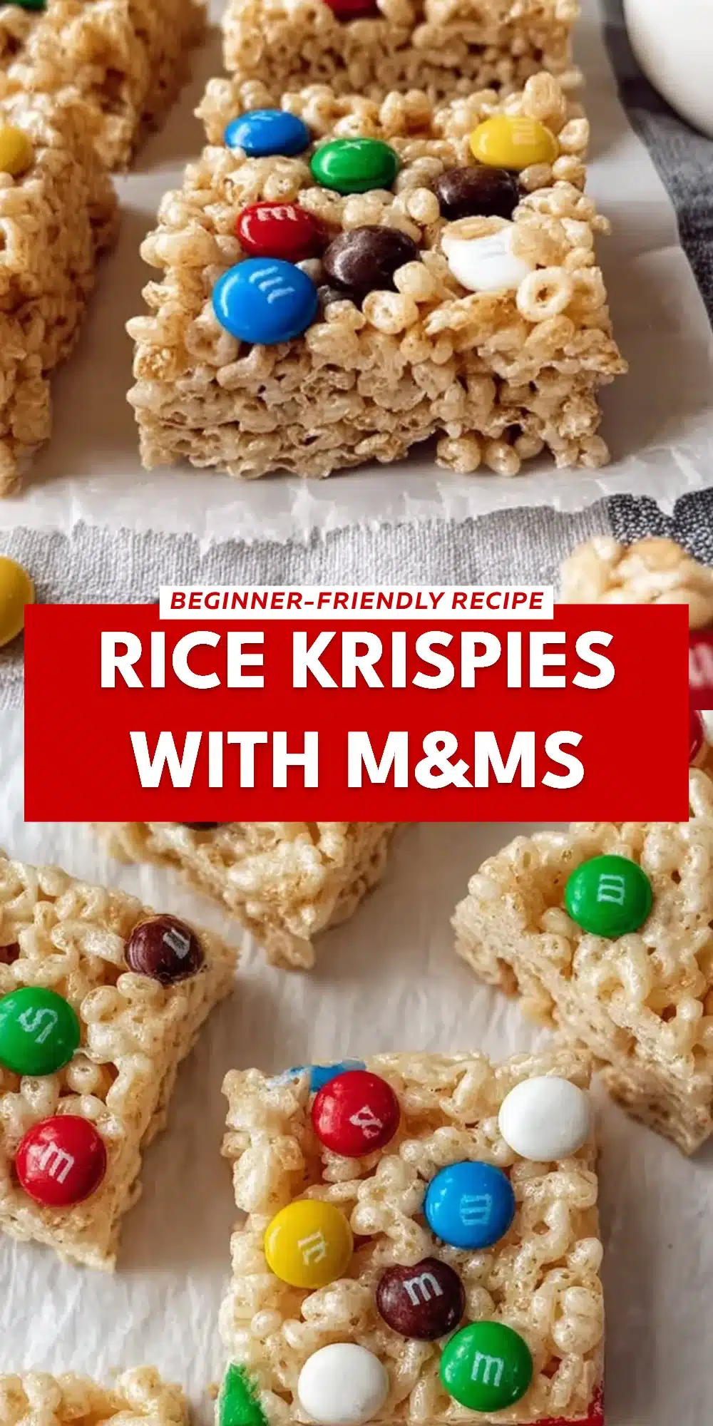 Rice Krispies with M&Ms