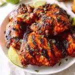 Delicious roast chicken served with herbs and vegetables