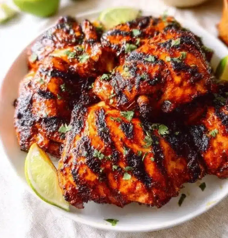 Delicious roast chicken served with herbs and vegetables