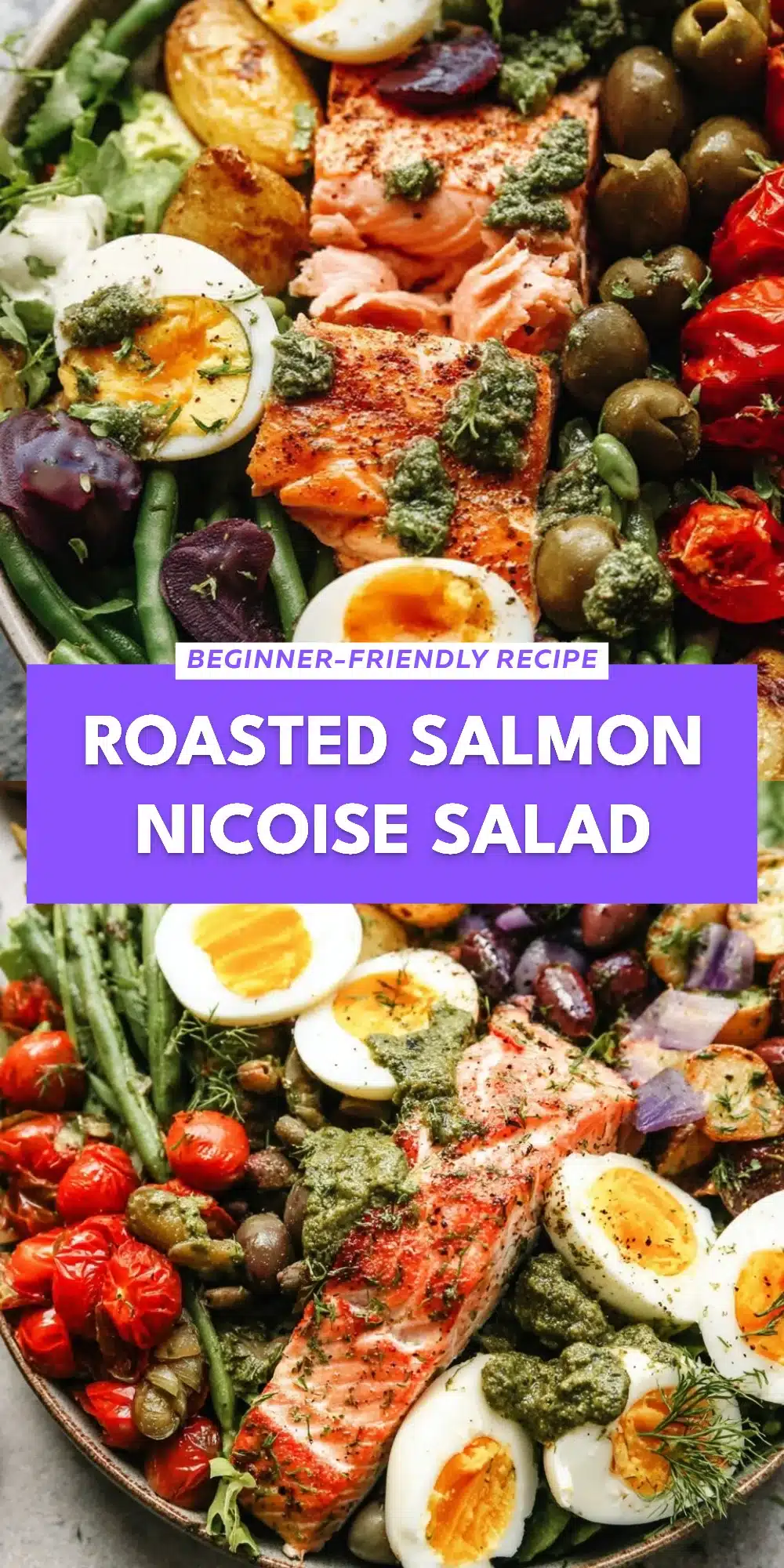 Roasted Salmon Nicoise Salad