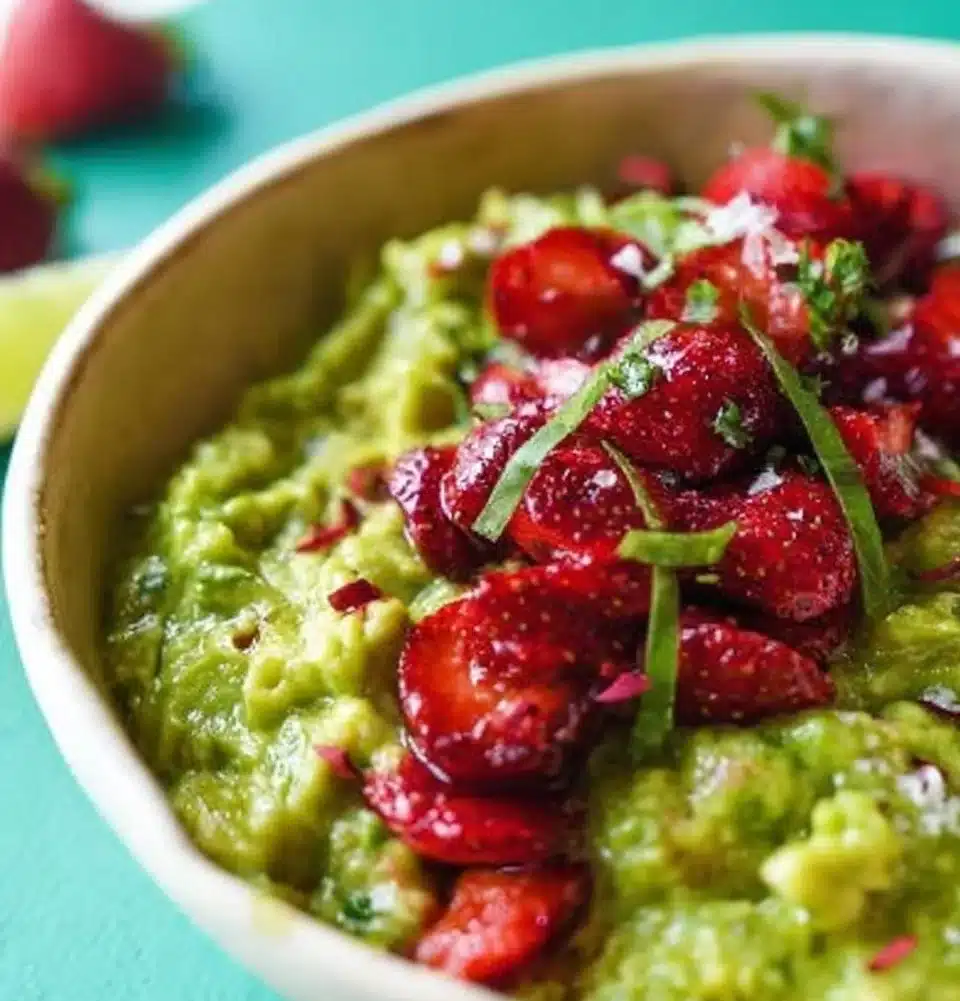 Roasted Strawberry Guacamole