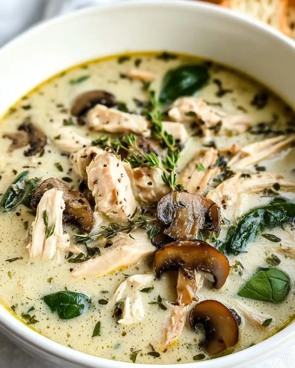 One-Pot Rotisserie Chicken & Mushroom Soup