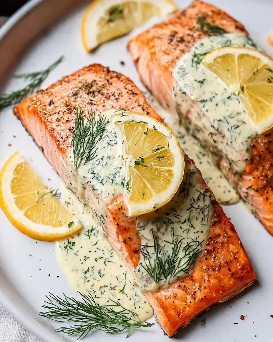 Salmon With Lemon Dill Sauce